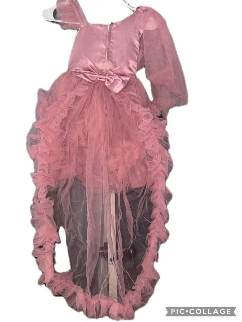 Pink girls dress with Train